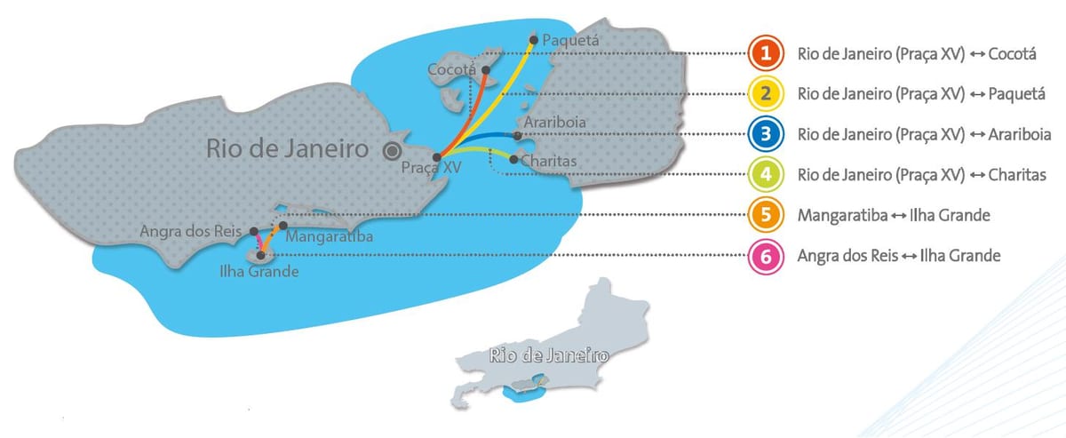 Rio de Janeiru čoln zemljevid