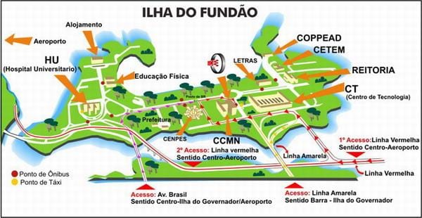 Rio de Janeiru šoli zemljevid