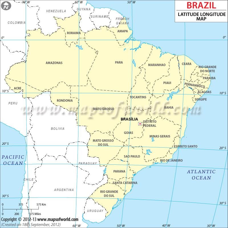 latitude zemljevid Rio