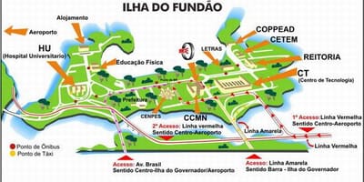 Rio de Janeiru šoli zemljevid