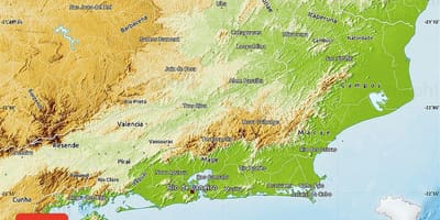 Geografski zemljevid Rio de Janeiru