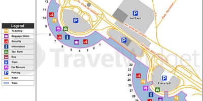 Zemljevid Rio de Janeiru koncert letališče