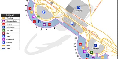Rio de Janeiru letališče zemljevid
