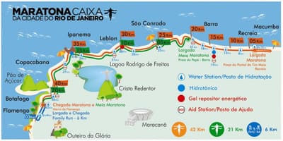 Zemljevid Rio maraton pot