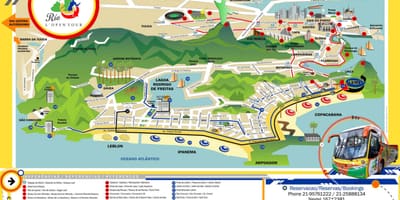 Rio de Janeiru turistični zemljevid