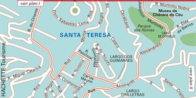 Santa teresa Rio de Janeiru zemljevid